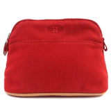 Hermes Cosmetics Pouch cotton Red Bored porch PM