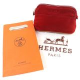 Hermes Cosmetics Pouch cotton Red Bored porch PM