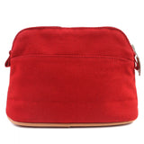 Hermes Cosmetics Pouch cotton Red Bored porch PM