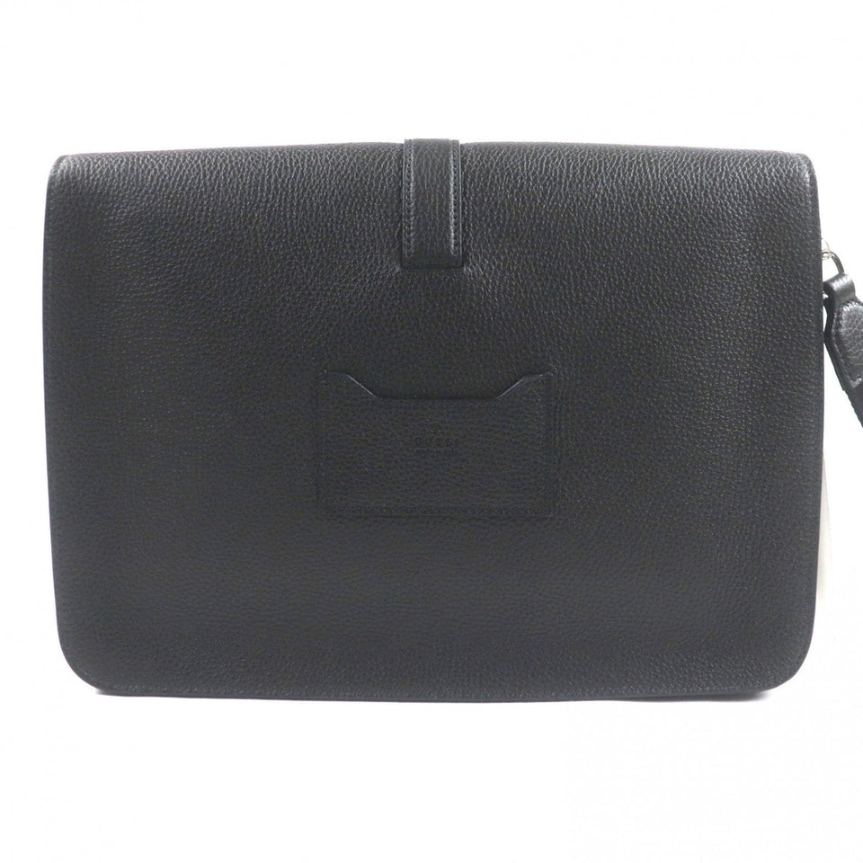 Gucci Clutch bag 816755 leather black Web stripe