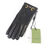 Gucci gloves 603635 Sheep leather black M