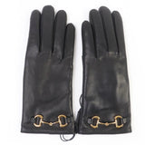 Gucci gloves 603635 Sheep leather black M
