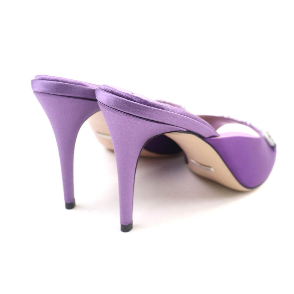 Gucci Mule 771594 Satin purple 38