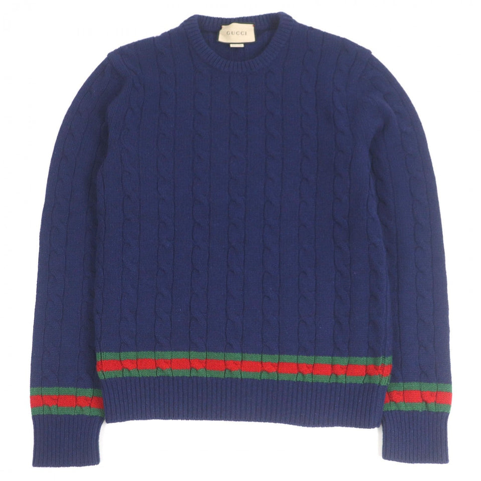 Gucci sweater 673489 cashmere Navy M