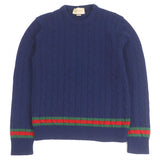 Gucci sweater 673489 cashmere Navy M