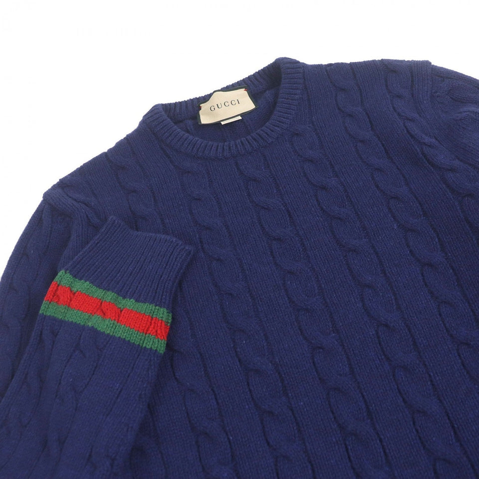 Gucci sweater 673489 cashmere Navy M