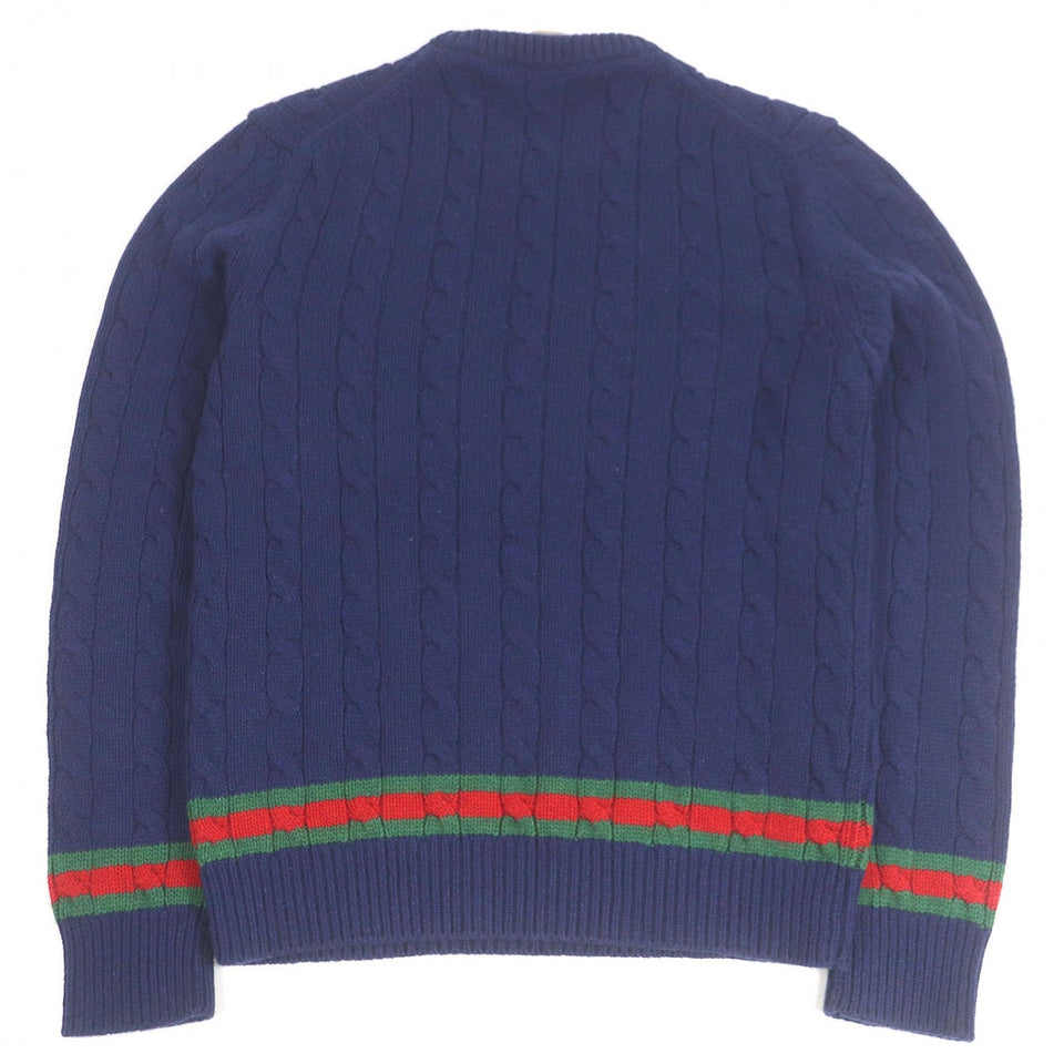 Gucci sweater 673489 cashmere Navy M