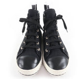 Chanel COCO Mark Canvas and Leather Sneakers
