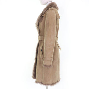 Burberry Mouton coat Sheepskin beige 42