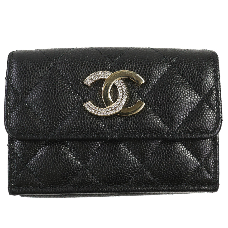 Chanel COCO Mark Matelasse Caviar Wallet