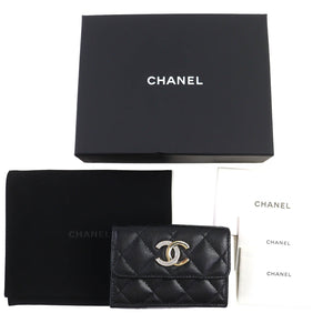 Chanel COCO Mark Matelasse Caviar Wallet
