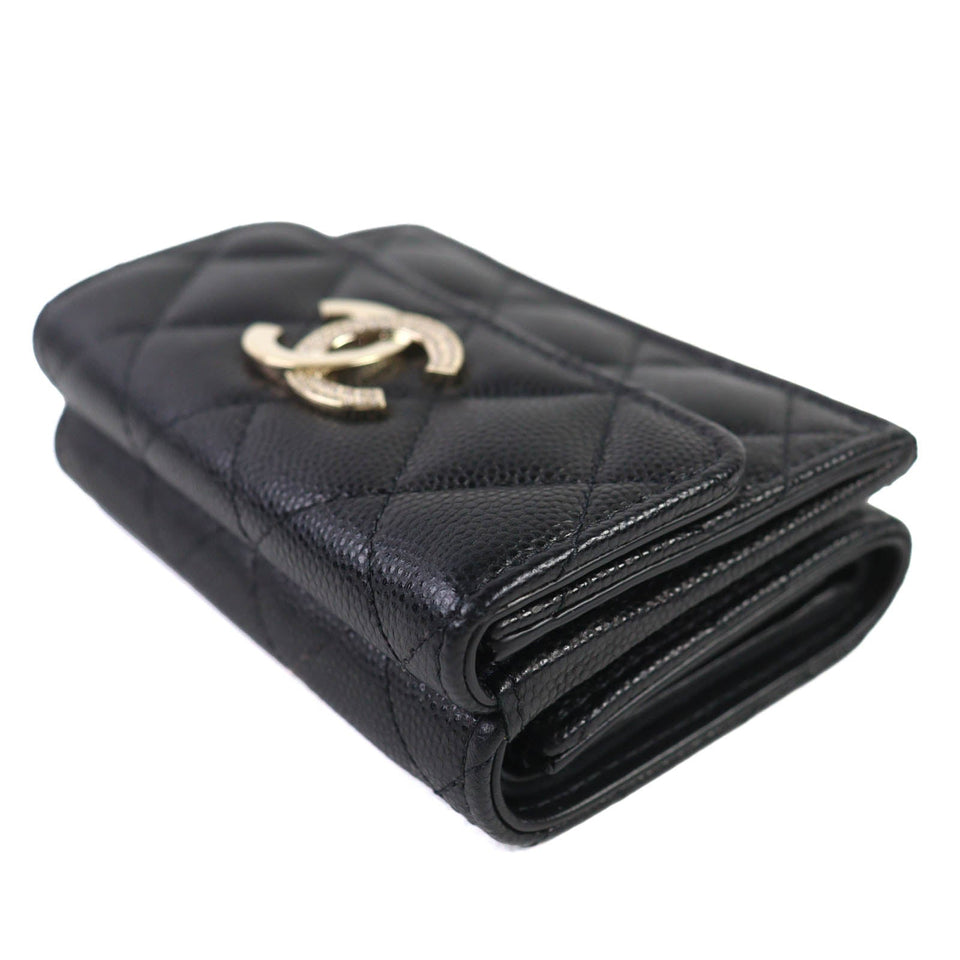 Chanel COCO Mark Matelasse Caviar Wallet