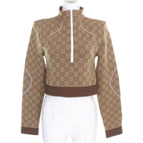 Gucci tops 715524 Nylon Brown M