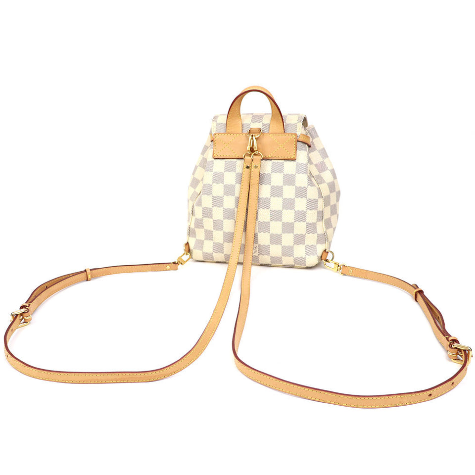 Louis Vuitton Sperone BB Backpack Damier Azur Rucksack White