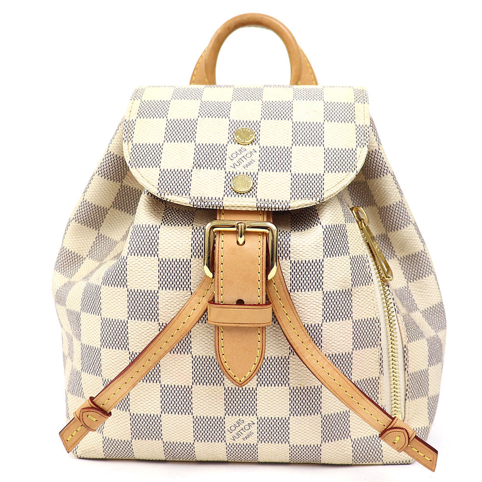Louis Vuitton Sperone BB Backpack Damier Azur Rucksack White