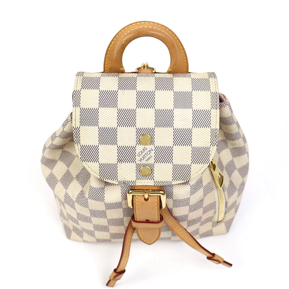 Louis Vuitton Sperone BB Backpack Damier Azur Rucksack White