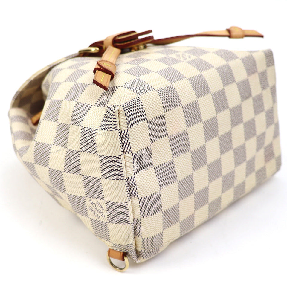 Louis Vuitton Sperone BB Backpack Damier Azur Rucksack White