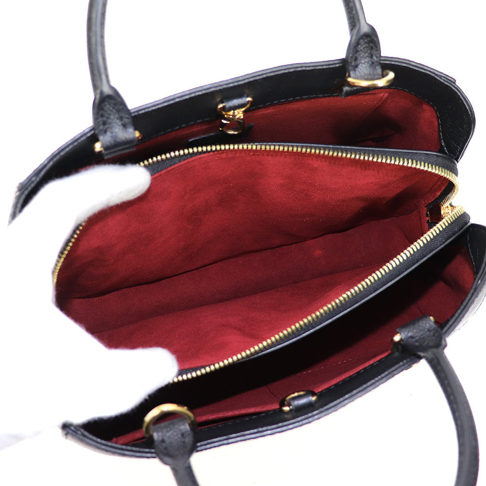 Louis Vuitton Montaigne BB Bicolor Giant Monogram Implant Leather Shoulder Bag