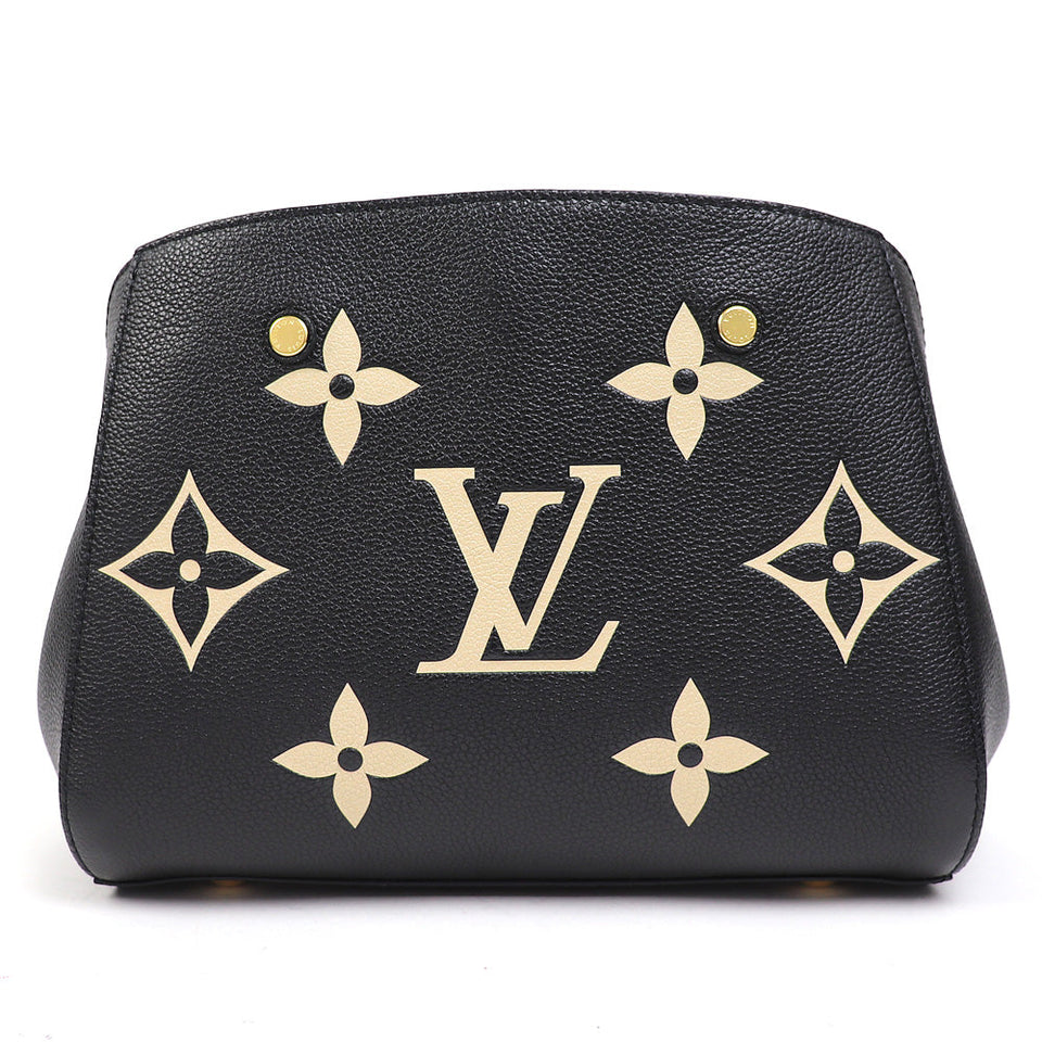 Louis Vuitton Montaigne BB Bicolor Giant Monogram Implant Leather Shoulder Bag