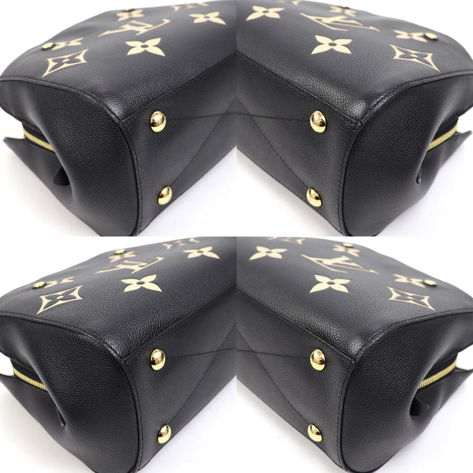 Louis Vuitton Montaigne BB Bicolor Giant Monogram Implant Leather Shoulder Bag