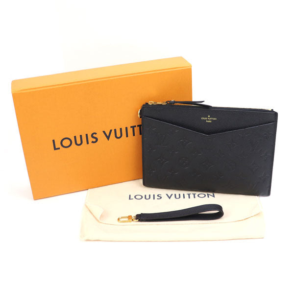 Louis Vuitton Pochette Melanie MM Monogram Implant Noir Clutch Bag
