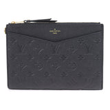 Louis Vuitton Pochette Melanie MM Monogram Implant Noir Clutch Bag