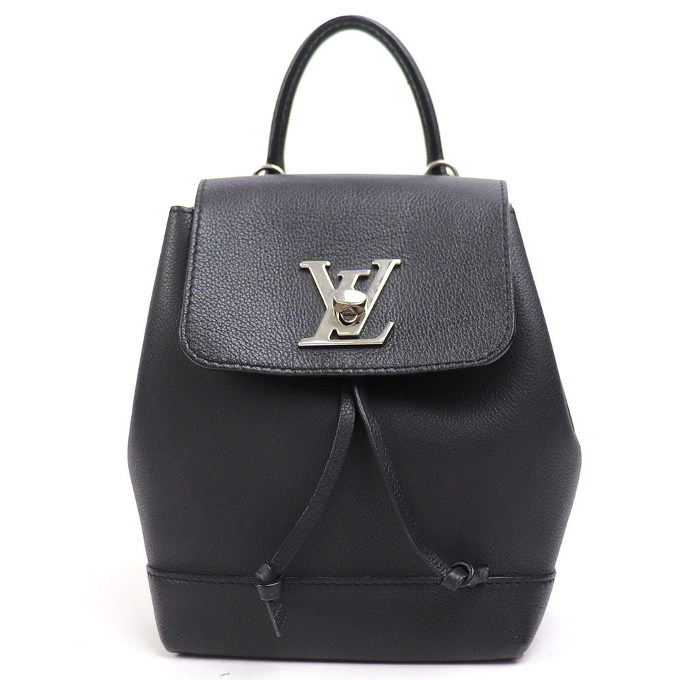 Louis Vuitton Lock Me Mini Backpack Noir Taurillon Calfskin Leather