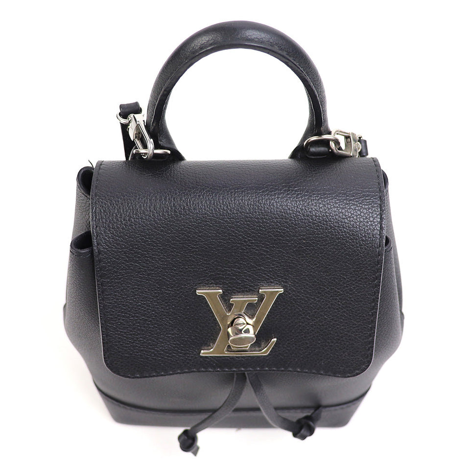 Louis Vuitton Lock Me Mini Backpack Noir Taurillon Calfskin Leather