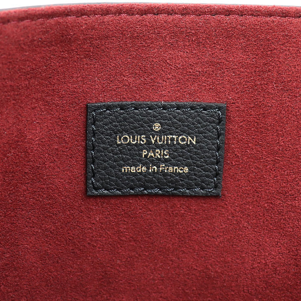 Louis Vuitton Lock Me Shopper Tote Bag Noir Grain Calfskin Leather