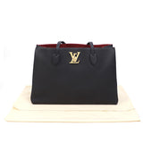Louis Vuitton Lock Me Shopper Tote Bag Noir Grain Calfskin Leather