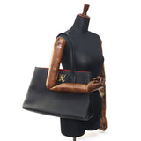 Louis Vuitton Lock Me Shopper Tote Bag Noir Grain Calfskin Leather