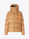 Luxury Burberry Detachable Sleeve Hooded Padding Beige