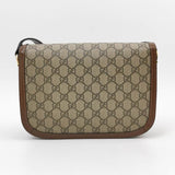 Gucci 1955 Horsebit Bag Small Brown Leather and GG Monogram Canvas