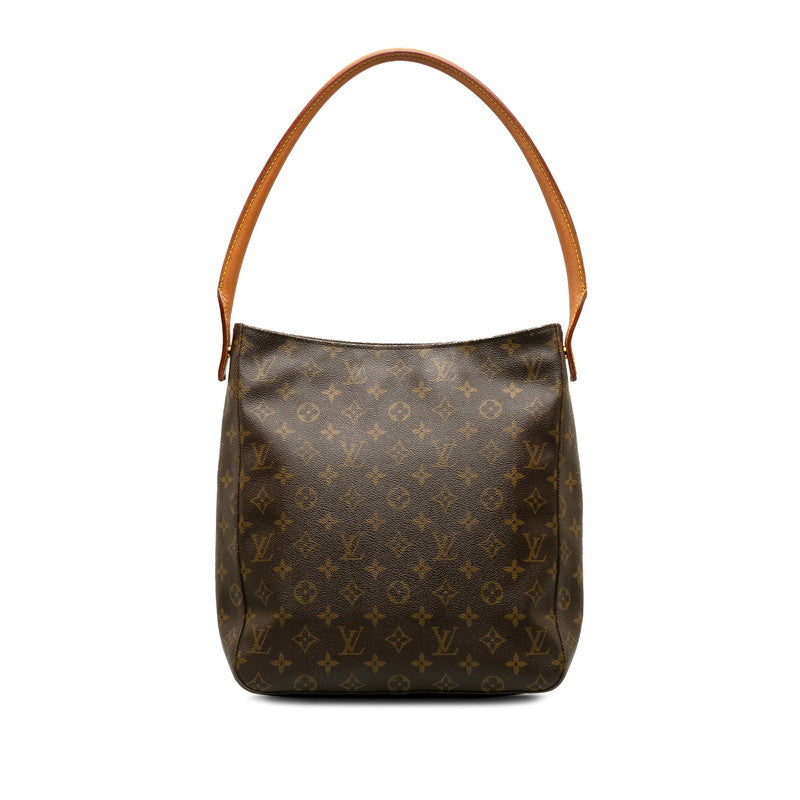 Louis Vuitton Monogram Looping Tote Shoulder Bag PVC/Leather Brown