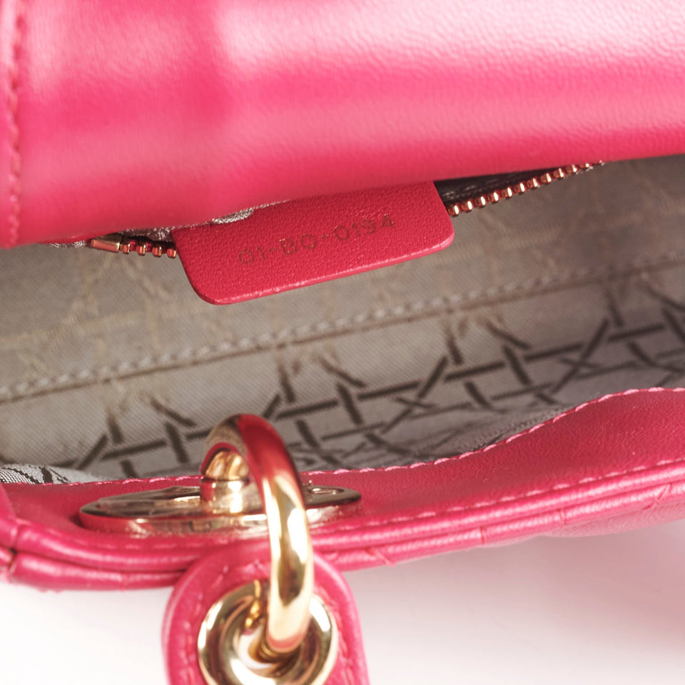 Christian Dior Mini Lady Dior Hot Pink