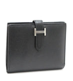 Hermes Bearn Compact Epson Black Wallet Z Engraved