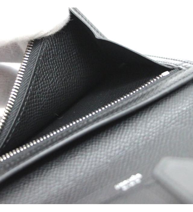 Hermes Bearn Compact Epson Black Wallet Z Engraved