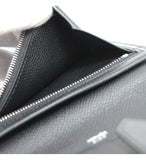 Hermes Bearn Compact Epson Black Wallet Z Engraved