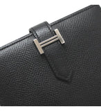 Hermes Bearn Compact Epson Black Wallet Z Engraved
