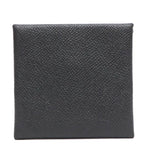 Hermes Bastia Black Coin Case Purse C Engraved