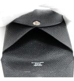 Hermes Bastia Black Coin Case Purse C Engraved