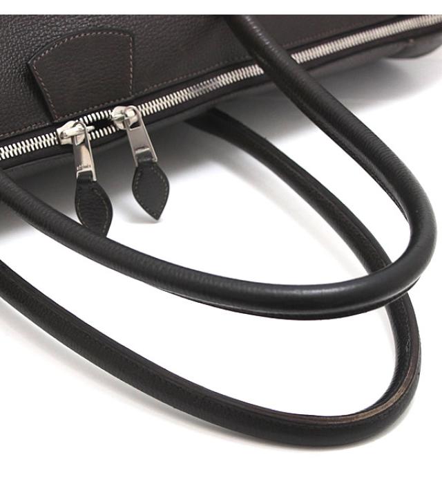 Hermes Paris Ribbon Bay 50 Boston Bag Brown J Engraved