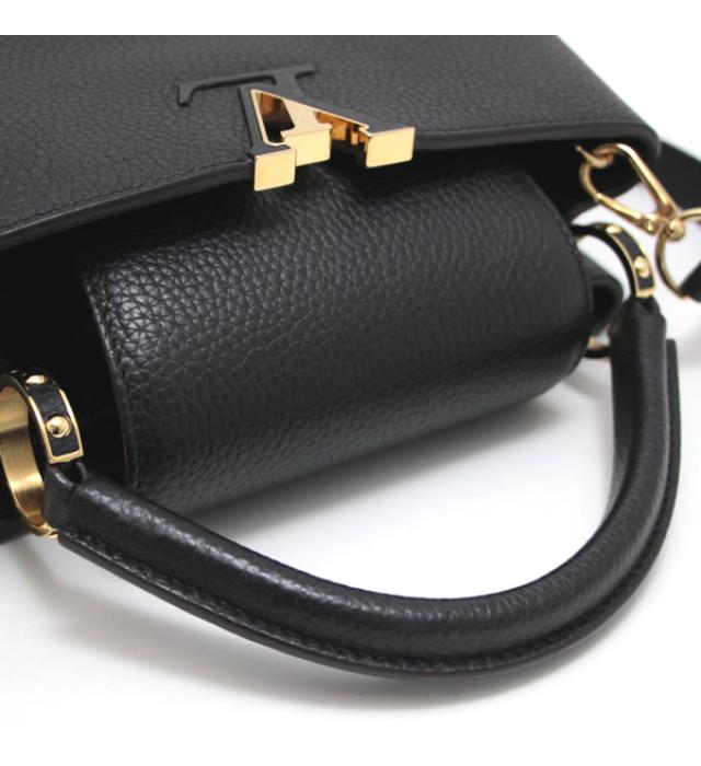 Louis Vuitton Capucine BB 2way Shoulder Bag Leather Black