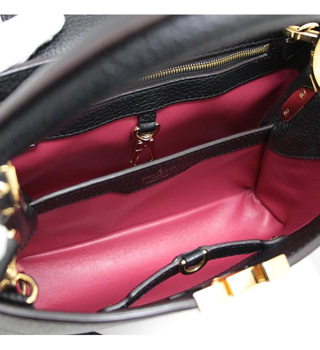 Louis Vuitton Capucine BB 2way Shoulder Bag Leather Black