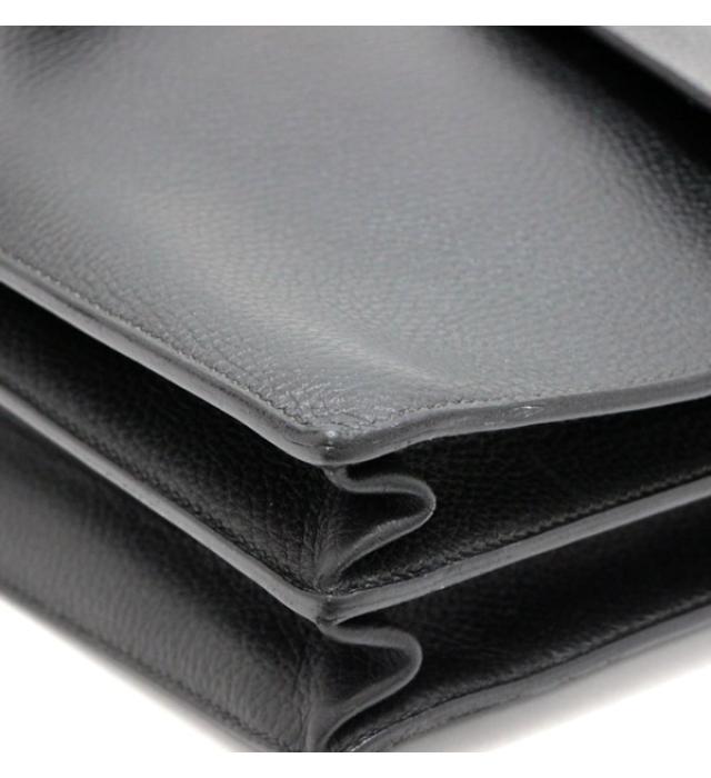 Hermes Sac Adépeche 38 Ardennes Black Briefcase Bag □C Engraved