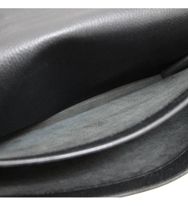 Hermes Sac Adépeche 38 Ardennes Black Briefcase Bag □C Engraved