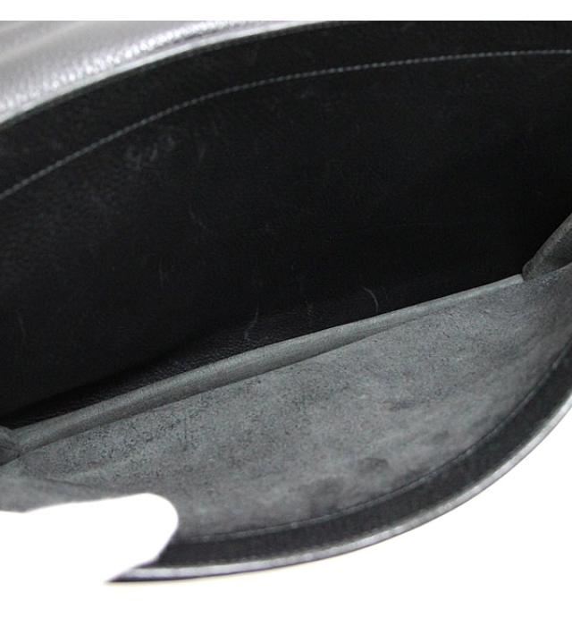Hermes Sac Adépeche 38 Ardennes Black Briefcase Bag □C Engraved