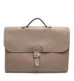 Hermes Sac Adépeche 41 Etoupe Briefcase Bag □o Engraved