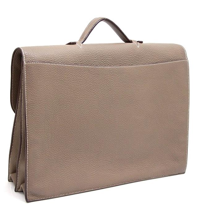 Hermes Sac Adépeche 41 Etoupe Briefcase Bag □o Engraved