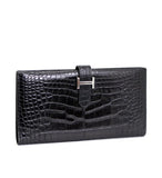 Hermes Bearn Classic Croco Alligator Black G Engraved